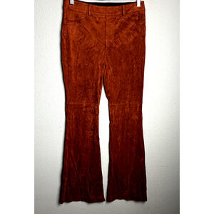 INC‎ International Concepts Size 4 Faux Suede Pull On Flare Legging Pants Rust